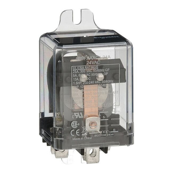 Flange Mount, Enclosed Power Relay, Square, 25 A, 5 Pins, Quick Connect