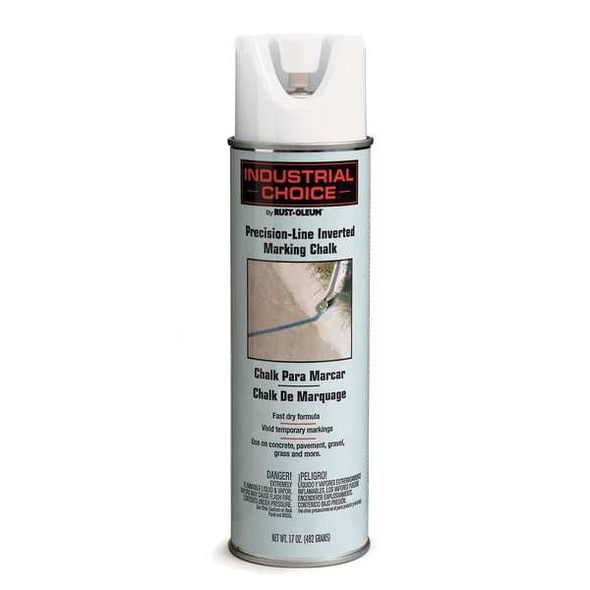 Rust-Oleum Inverted Marking Chalk Aerosol, 17 oz, White, Water-Based 205237
