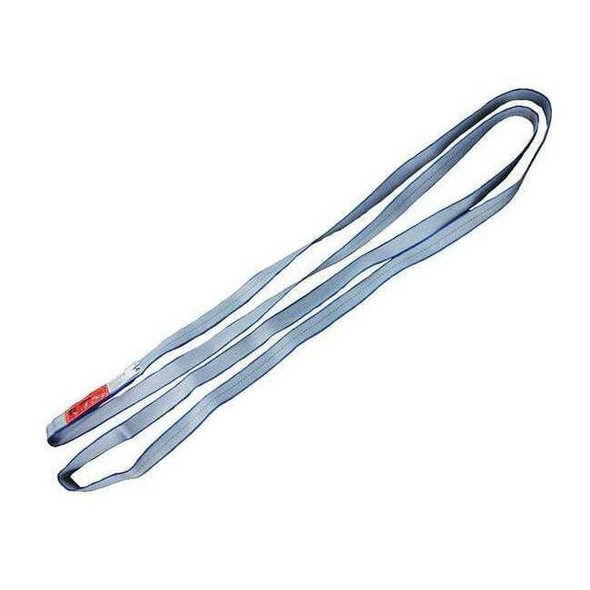 Dayton Web Sling, Type 5, 8 ft L, 1 in W, Polyester, Gray 2MJX9