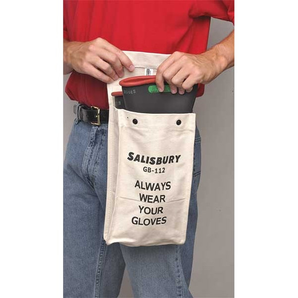 Condor Glove Bag, Canvas, 14 in Length, Beige 4T498