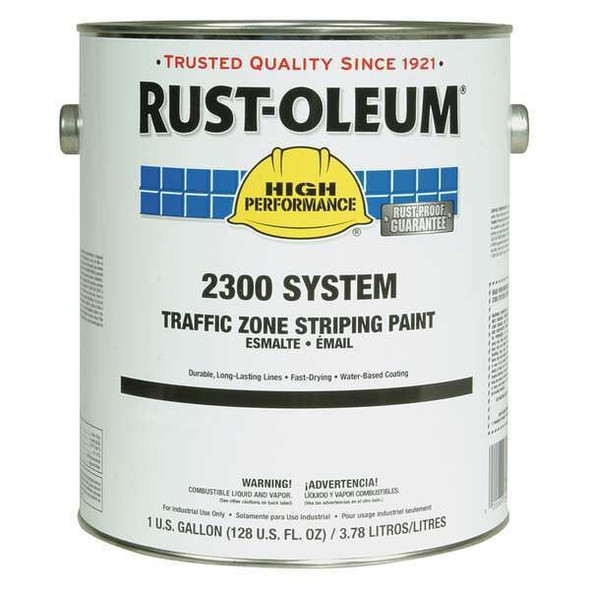 Traffic Zone Striping Paint, 1 gal., Traffic Yellow, Water -Based