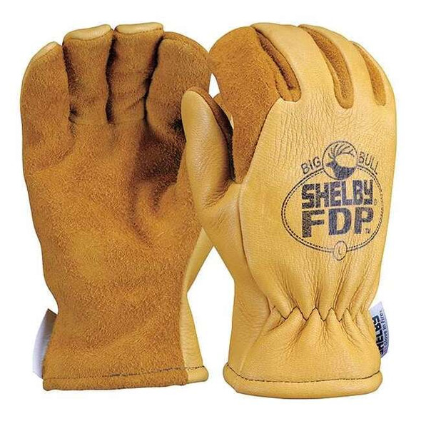 Shelby Firefighters Gloves,S,Lthr,PR 5282G S