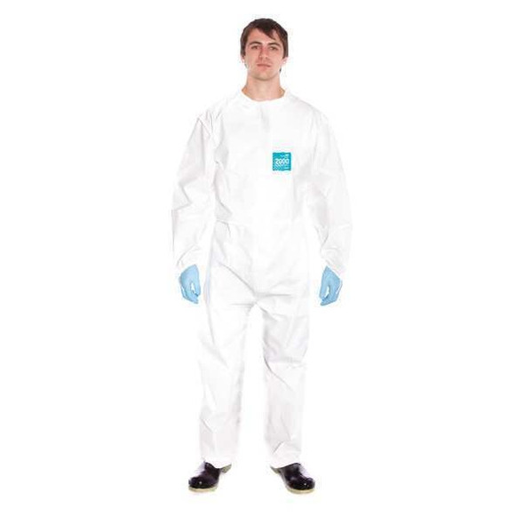 Ansell Collared Coverall,Bound,White,2XL,PK25 WH20-B-92-177-06