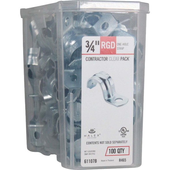 Halex 3/4 In. Rigid, IMC Push-On 1-Hole Strap (100-Pack) 61107B