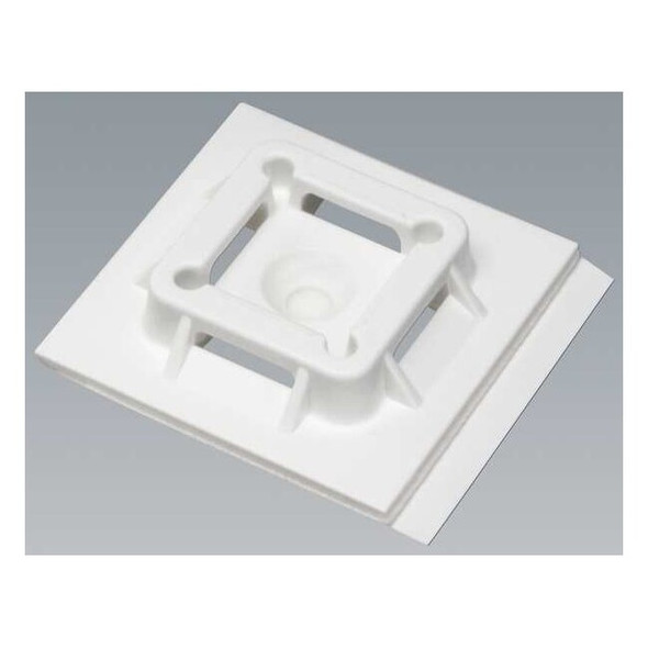 Panduit Cable Tie Mounting Base, Nylon 6/6, White, 1.5 in L SGABM40-A-L