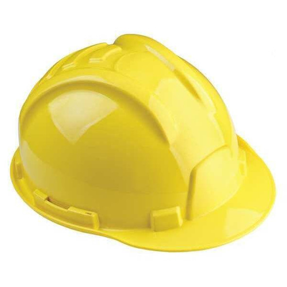 Hard Hat, Gladiator II, Polyethylene, 6 Point Ratchet, Type 1, Class E, Yellow