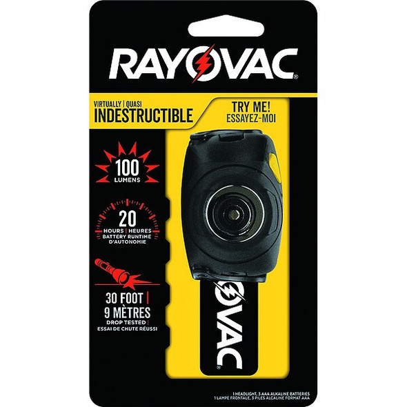 Rayovac Led Headlamp,w/ Cloth Straps DIYHL3AAA-BTA