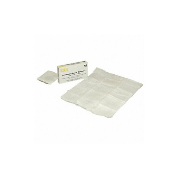 First Aid Only Compress, Sterile, White, No, Gauze, PK2 3-003