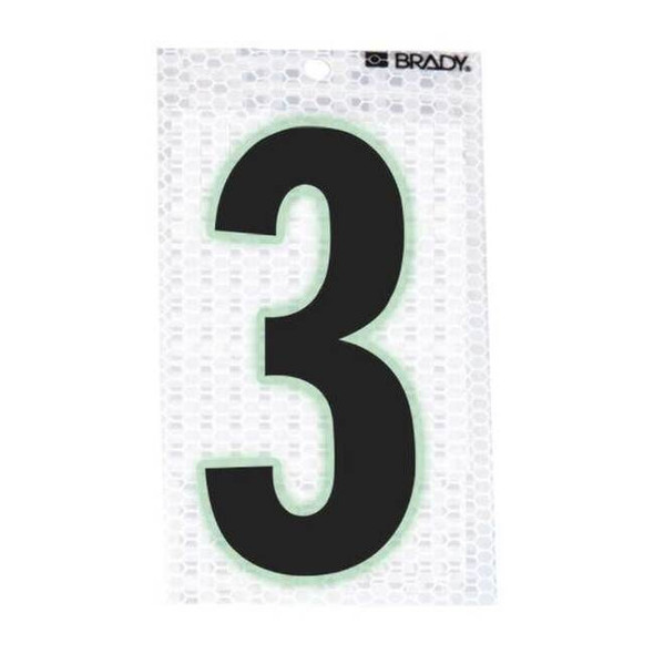 Brady NumberLabel,2-3/8inH,1-1/2inW,PK10 3000-3