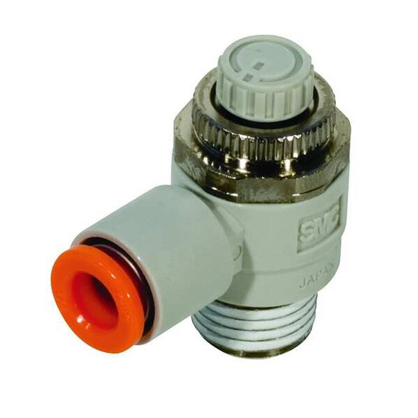 Smc Speed Control Valve,8mm Tube,1/4 In AS2201F-02-08S