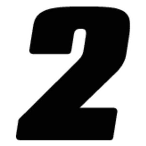 Hardline Products Number Label, Vinyl, 7 in H, 5 in W, PK3 DB73B-2