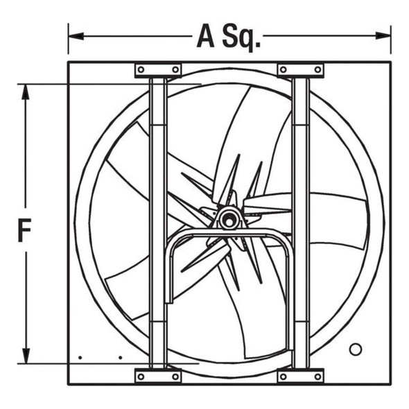 Dayton Exhaust Fan,36In Bl,Galv Steel,684 RPM 1AHA3