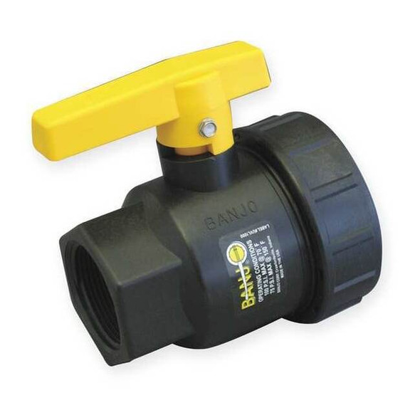 Banjo 1-1/4" FNPT Polypropylene Ball Valve Single Union SUV125FP