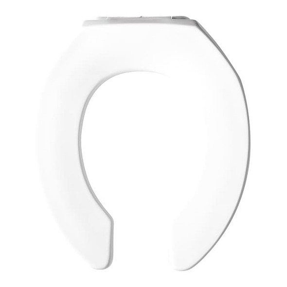 Toilet Seat Without Cover, Non Self-Sustaining Check Hinge, Round, White