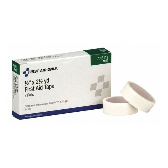 Manufacturer Varies First Aid Tape,White,1/2" Wx2-1/2 yd. L, PK2 AN51111