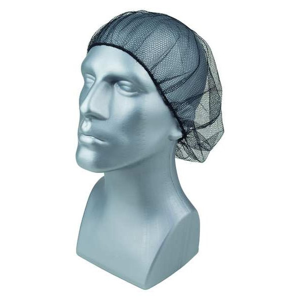 Condor Hairnet, Polyester, 21 in Dia., Black, M, 100 PK 29JW51
