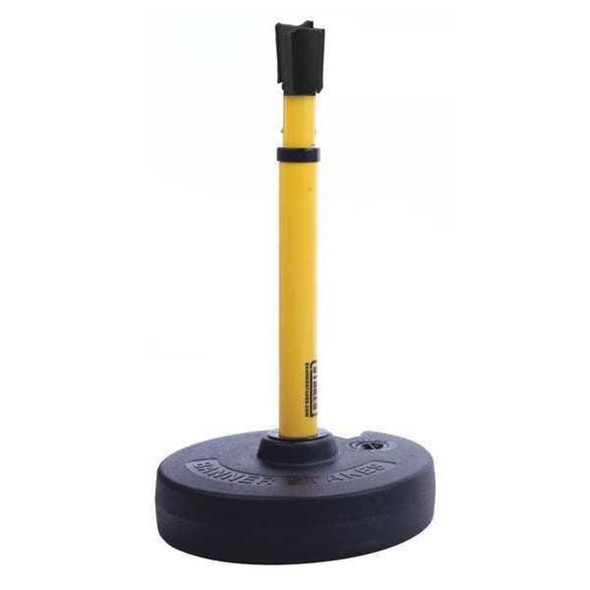 Banner Stakes Retrctble Belt Barrier,15ft Belt,Orng PL4120