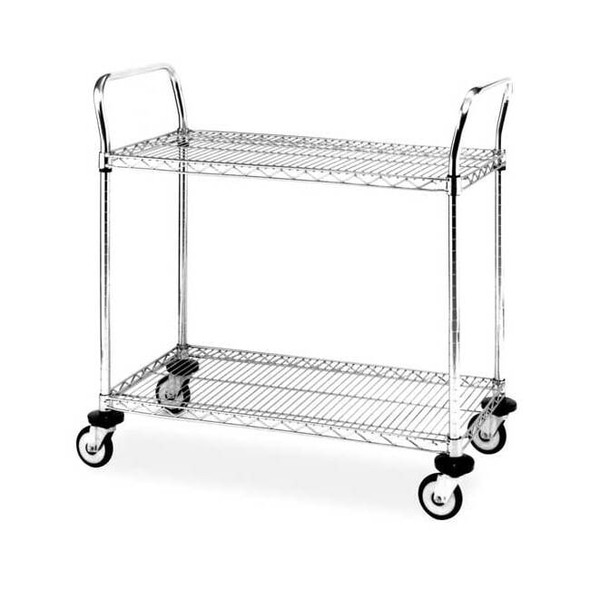 Metro Wire Cart,18 In. W,36 In. L,Chrome 4W648
