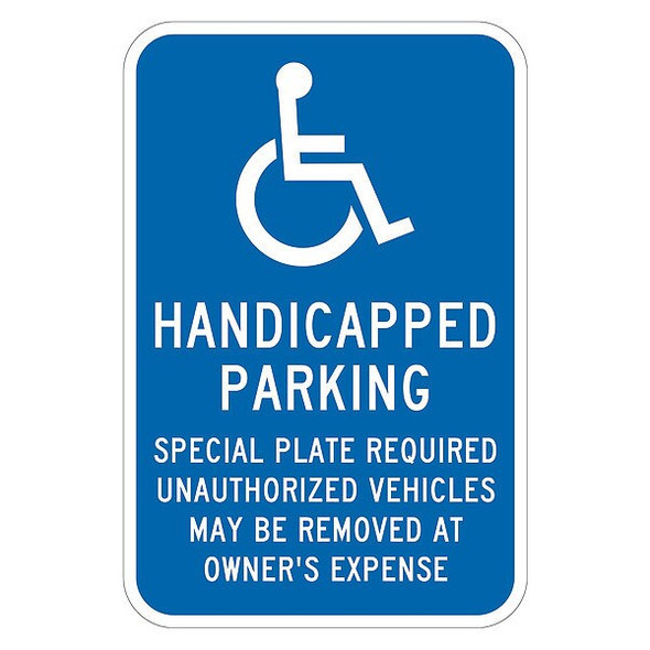 Lyle ADA Handicapped Parking Sign,18" x 12, T1-2079-HI_12x18 T1-2079-HI_12x18