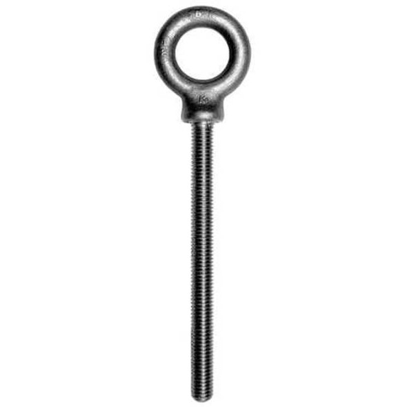 Eye Bolt With Shoulder, 3/4"-10, 4 in Shank, 1-1/2 in ID, Steel, Plain