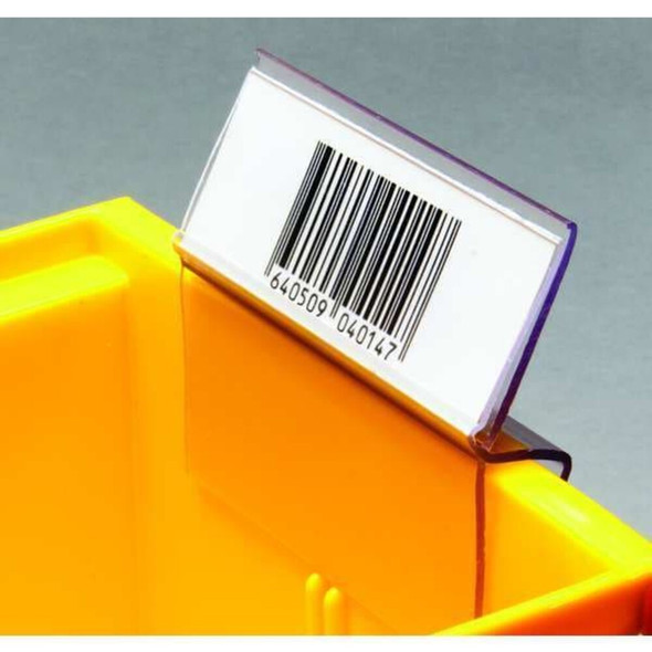 Aigner Index Label Holder,Clip On,3 in. L,PK25 BC-13