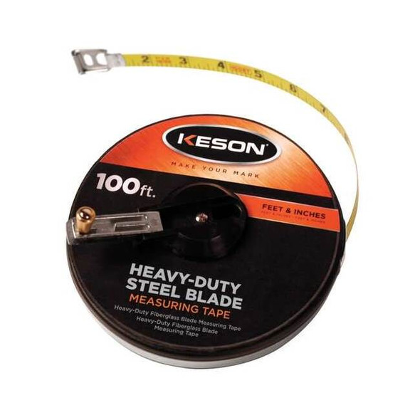 Keson 100 ft Tape Measure, 3/8 in Blade ST10018