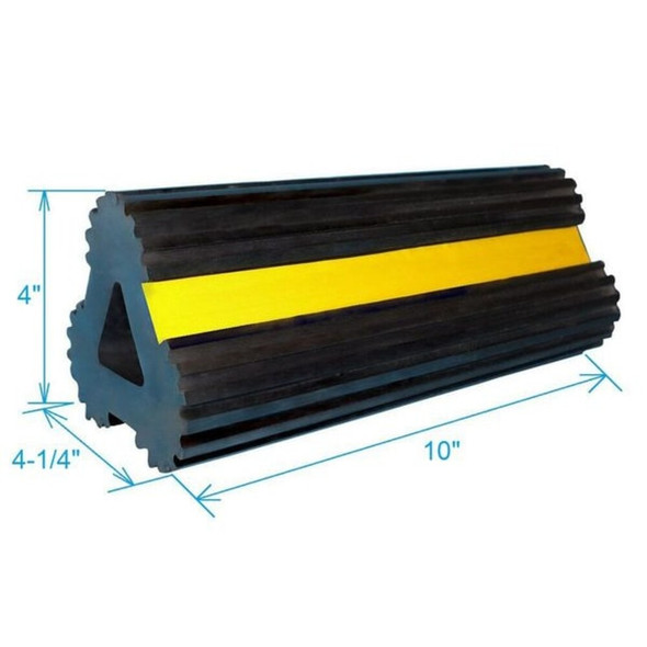 Manufacturer Varies Wheel Chock,10 In W x 4 In H,Black 1GUK7