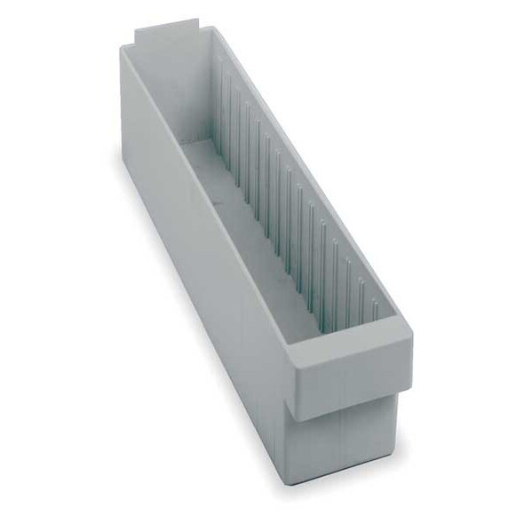 Quantum Storage Systems Drawer Bin,Gray,Polystyrene,4 5/8 in QED604GY