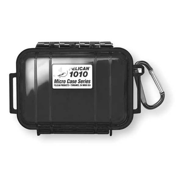 Pelican Black Micro Case, 5.88"L x 4.06"W x 2.12"D 1010S