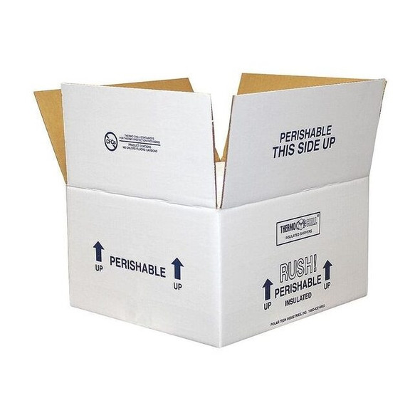 Insulated Shipping Kit, 8 7/8 in H, 1.5 in Wall Thickness, White, 4 PK