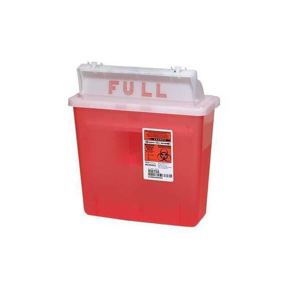 Covidien Sharps Container,1-1/4 Gal.,Red,PK5 K5SS1007SA