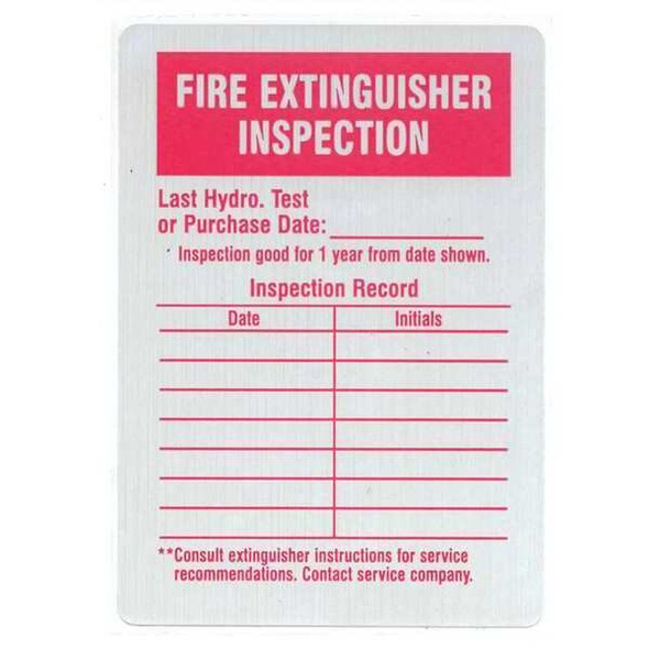 See All Industries InspectionLabel,Red/Silver,Aluminum,PK25 IL-FIRE