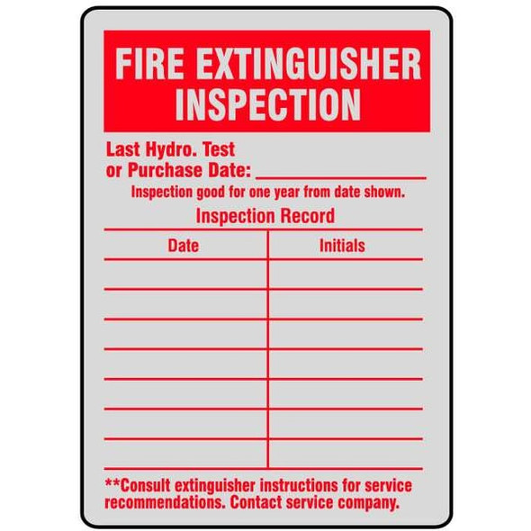 See All Industries InspectionLabel,Red/Silver,Aluminum,PK25 IL-FIRE