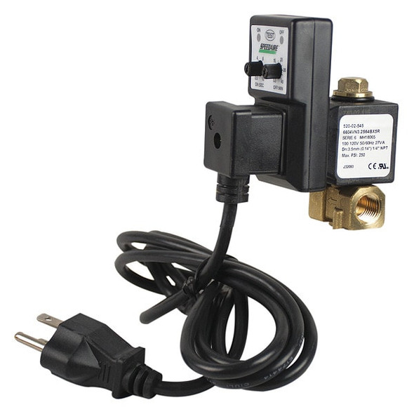 Speedaire Auto Drain Valve,100-120V,3/8 In. 13X526