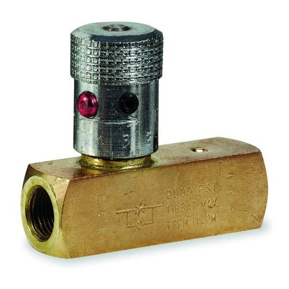 Parker Colorflow Flow Control Valve,Brass,3/8-18,8 GPM F600B