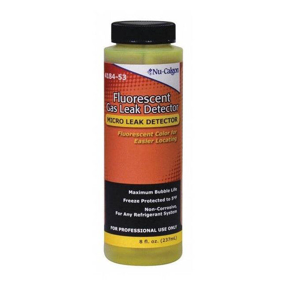 Nu-Calgon Fluorescent Gas Leak Detector,Yellow,8oz 4184-53