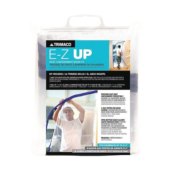 E-Z Up Plastic Door with Zipper,Clear,Plastic 54740