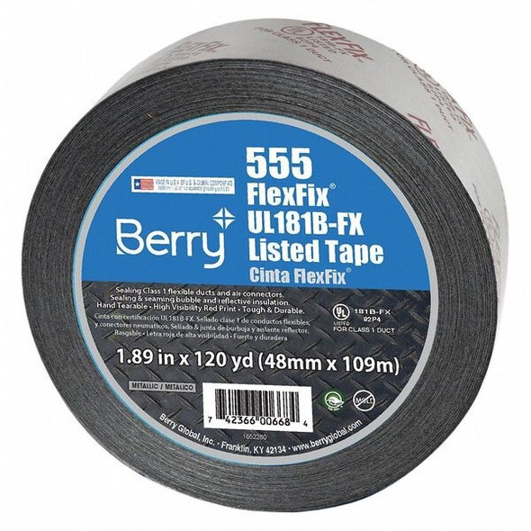 Nashua Duct Tape, Silver, 120 yd L, 1-7/8 in W 555