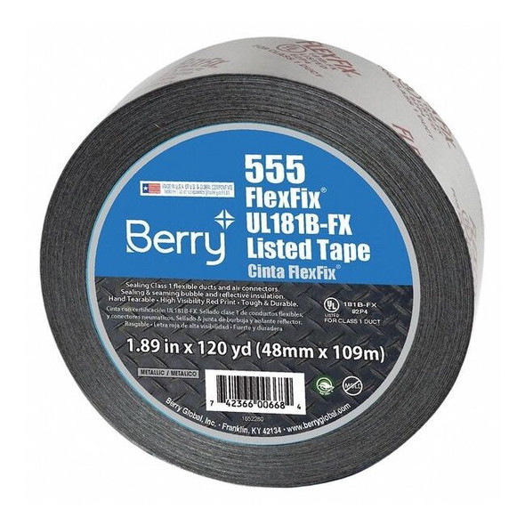 Nashua Duct Tape, Silver, 120 yd L, 1-7/8 in W 555