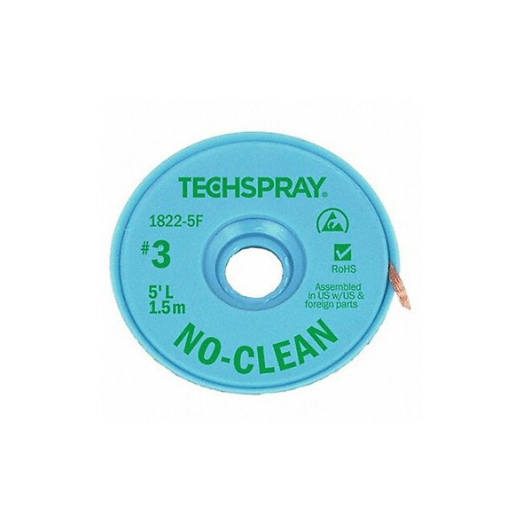 Techspray No-Clean Green No 3 Braid - AS 1822-5F