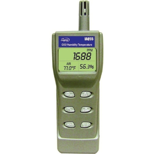 Supco Indoor Air Meter, 14 F to 140 F, LCD IAQ55