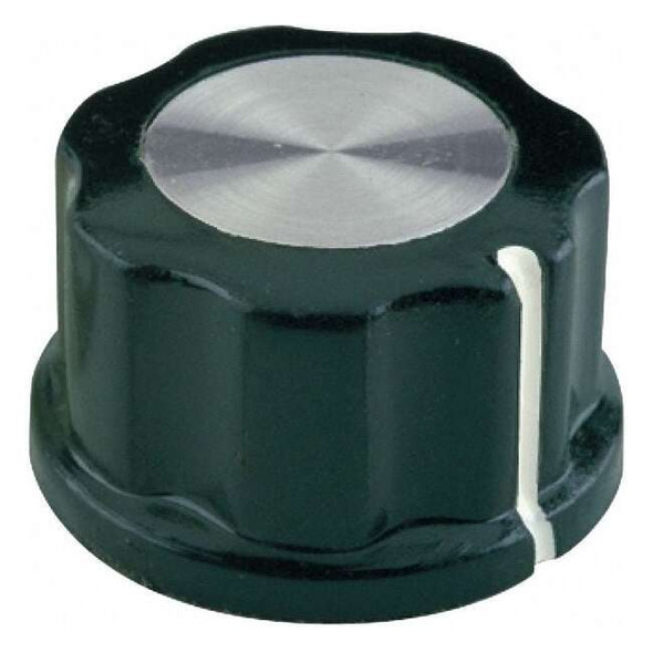 Davies Control Knob, 1/4" Thread Size, Bushing, Brass Type 1105