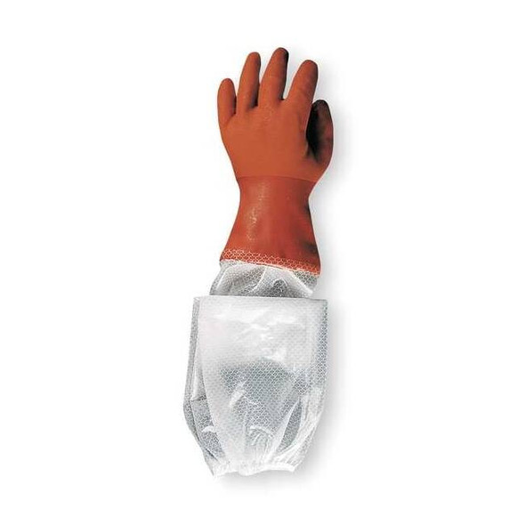 Showa Chemical Resistant Gloves, PVC, 25 in L, Orange, L, 1 PR 640L-09