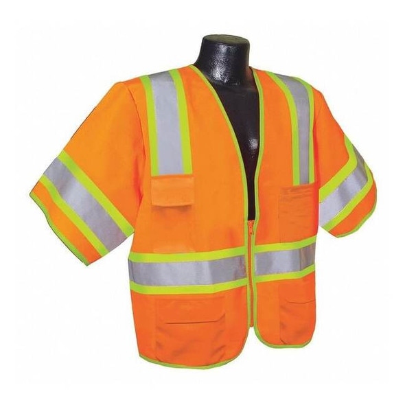 Condor High Visibility Vest,Orange/Red,M 53YP35