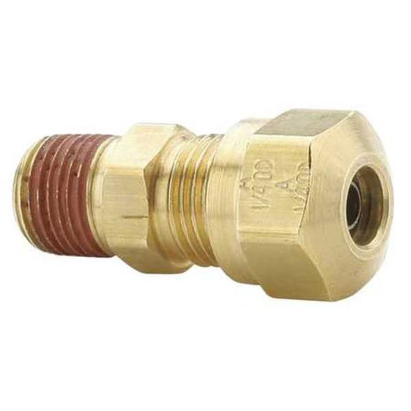 Parker Strt, Brass, Comp. 3/16 in, MNPT 1/4 in VS68NTA-3-2