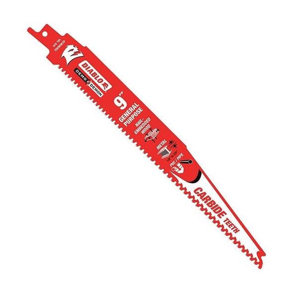 Diablo 9 in L x 6/9 TPI Reciprocating Saw Blade, 3 PK DS0909CGP3