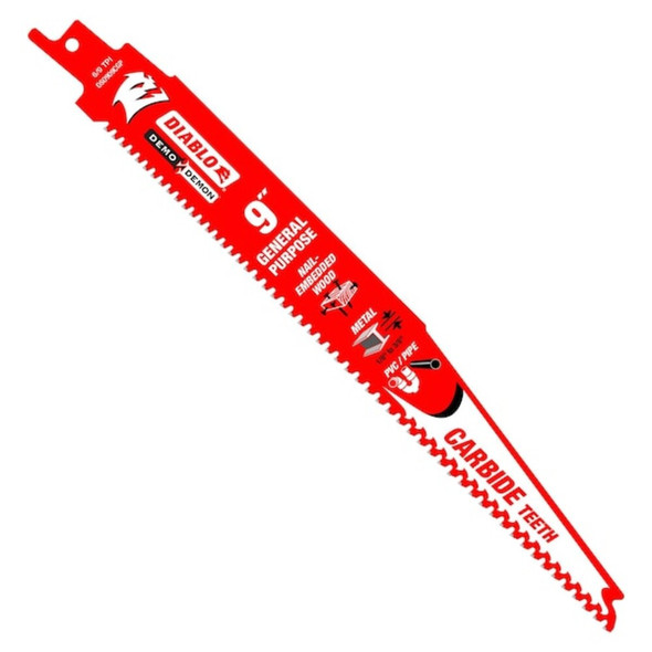 Diablo 9 in L x 6-9 TPI Reciprocating Saw Blade, 3 PK DS0909CGP3