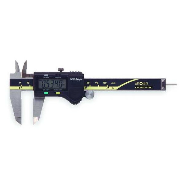 Mitutoyo Absolute Digital Caliper,0 to 4 In 500-195-30CAL