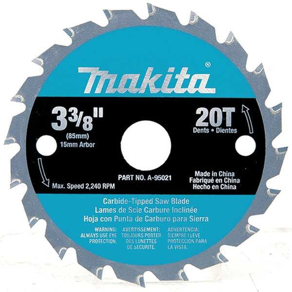 Makita 3-3/8" 20T Carbide-Tipped Saw Blade A-95021