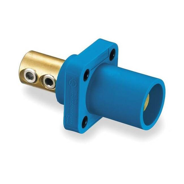 Hubbell Wiring Device-Kellems Recpt,Blue,Male,Double Set Screw,400 A HBLMRBL